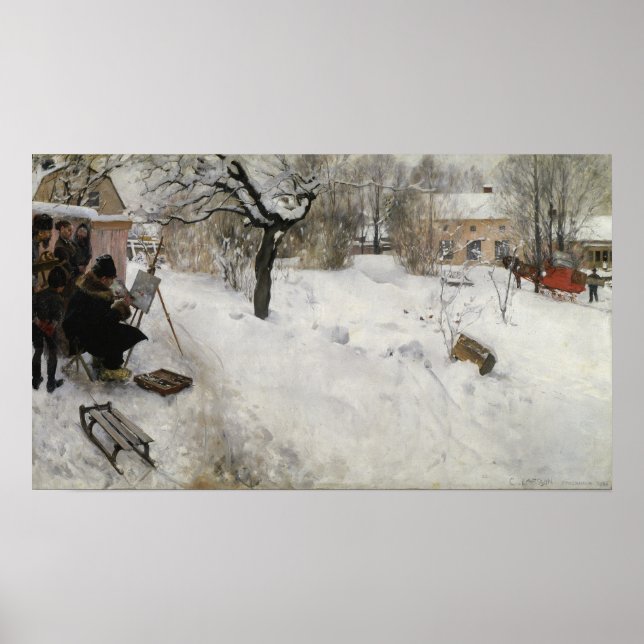 Póster Larsson - Motivo de Invierno (Frente)