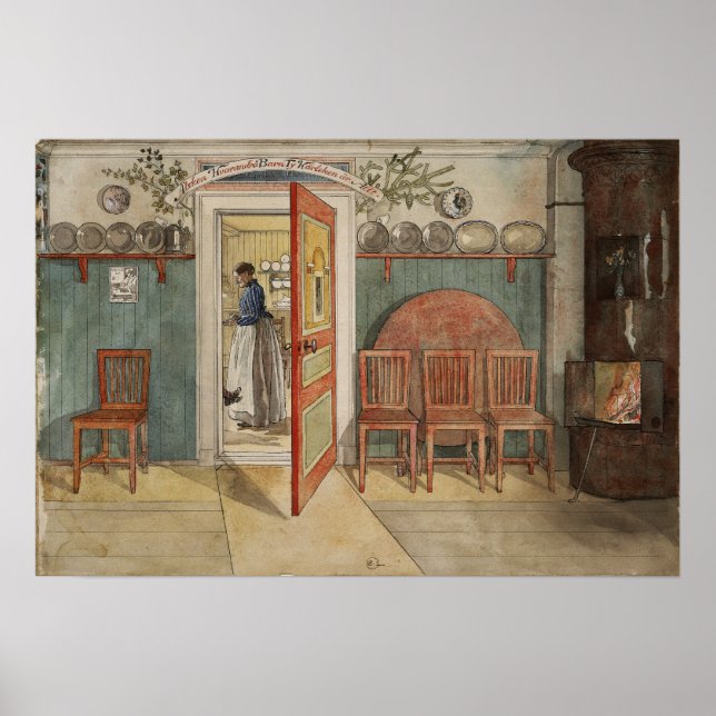 Póster Larsson - Vieja Anna (De una casa) (Frente)