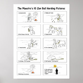 Póster Las 10 fotos de Zen Bullherding del Maestro