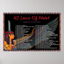 Las 42 Leyes De Maat - Poster De Confesiones Negat