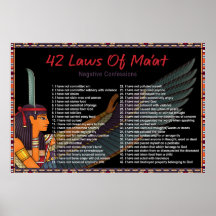 Las 42 Leyes De Maat - Poster De Confesiones Negat