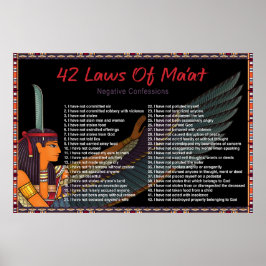 Póster Las 42 Leyes De Maat - Poster De Confesiones Negat