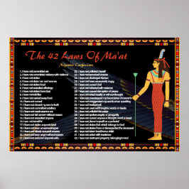Póster Las 42 Leyes De Maat - Poster De Confesiones Negat
