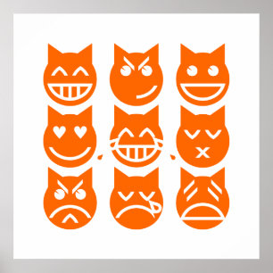 Póster Las 9 vidas del gato de la Emoji