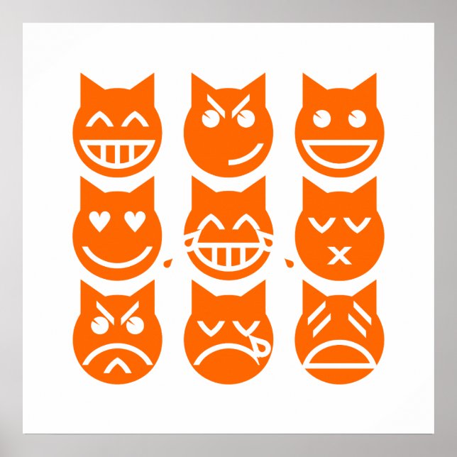Póster Las 9 vidas del gato de la Emoji (Frente)