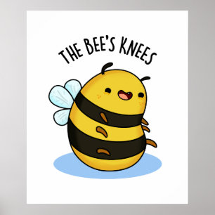 Póster Las abejas de las rodillas divertida burbuja de la