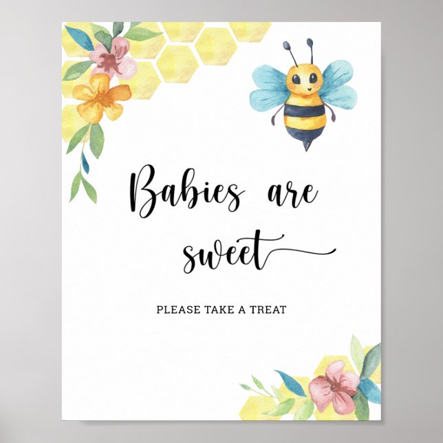 Póster Las abejas - los bebés son dulces  (Frente)