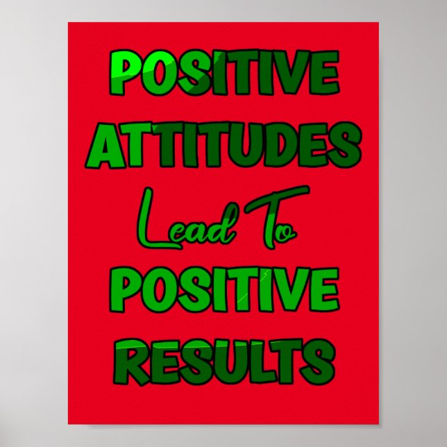 Póster Las Actitudes Positivas Dan Lugar A Resultados Pos (Frente)