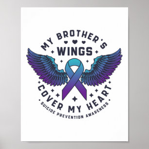 Póster Las alas de mi hermano cubren mi prevención del su