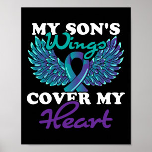Póster Las alas de mi hijo cubren mi prevención del suici