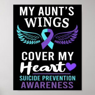 Póster Las alas de mi tía cubren la cinta de concientizac