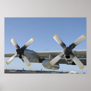 Póster Las alas de un LC-130 Hércules