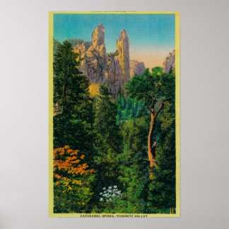 Póster Las arañas de la catedral y el valle del Yosemite