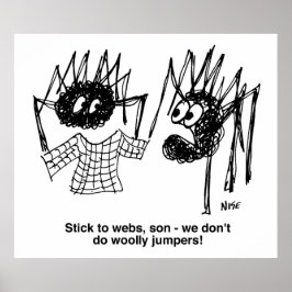 Póster Las arañas hablan de los jumpers lúgubres