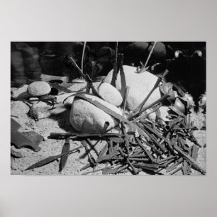 Póster Las armas anglosajonas encontraron junto al Nydam