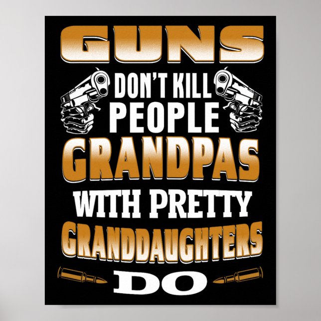 Póster Las armas no matan a los abuelitos con Bonito atra (Frente)