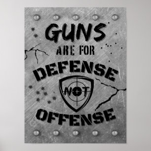 Póster Las Armas Son Para La Defensa, No Para El Delito