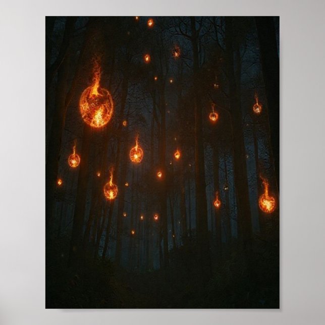 Póster Las ascuas susurrantes del bosque eterno (Frente)