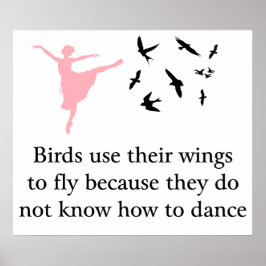 Póster Las aves usan sus alas para volar impreso / poster