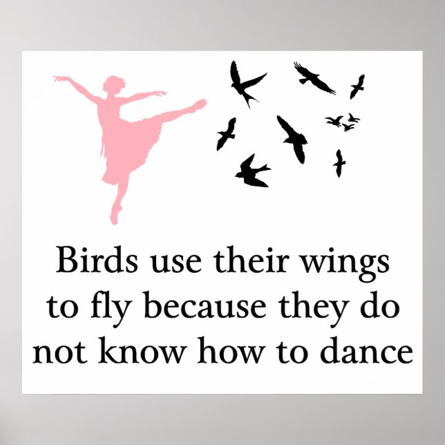 Póster Las aves usan sus alas para volar impreso / poster (Frente)