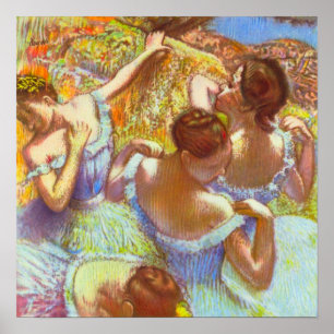 Póster Las bailarinas azules de Edgar Degas