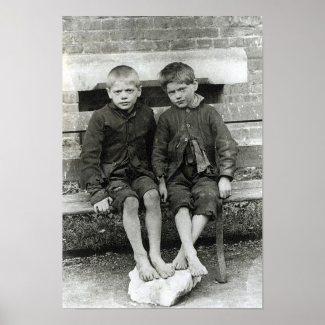 Póster Las barriadas de Londres, los niños (Frente)