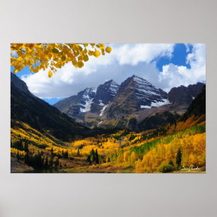 Póster Las Belces marrón en oro del otoño
