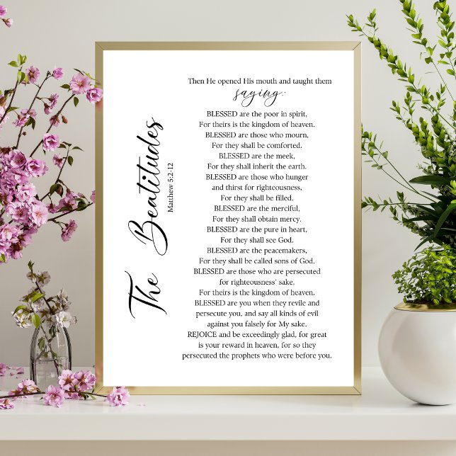 Póster Las Bestias Mateo 5:2-12 Escritura Biblia (Subido por el creador)