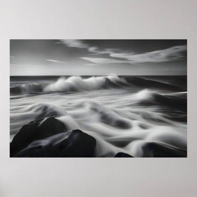 Póster Las bonitas olas del mar (Frente)