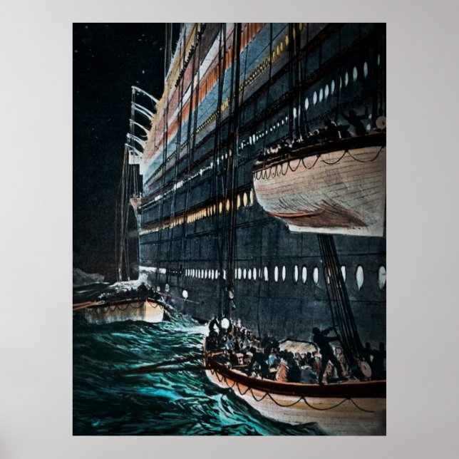 Póster Las botes de agua titanica RMS son de cosecha infe (Frente)