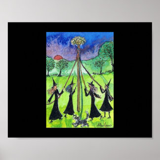 Póster Las brujas bailan el Maypole.