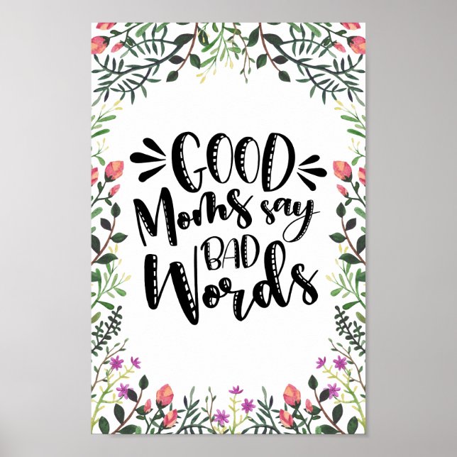 Póster Las buenas mamás dicen malas palabras (Frente)
