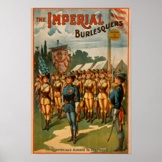 Póster Las burlesqueras imperiales de las mujeres soldado