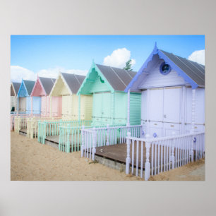 Póster Las cabañas de playa de Mersea Island