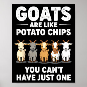 Póster Las cabras divertidas son como las chips de tato, 