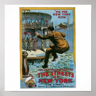Póster "Las calles de Nueva York"