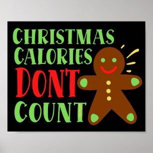 Póster LAS CALORÍAS DE LOS navidades NO CUENTAN