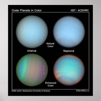 Póster Las características atmosféricas de Urano y Neptun