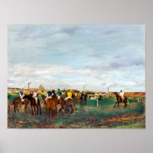 Póster Las carreras de caballos, Edgar Degas