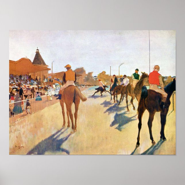 Póster Las carreras de caballos (El Desfile), Edgar Degas