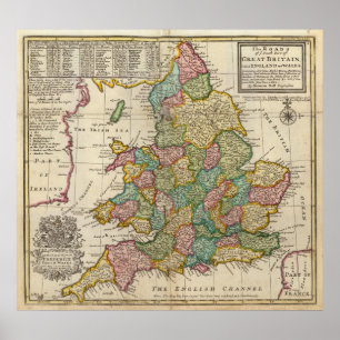 Póster Las carreteras de Inglaterra y Gales