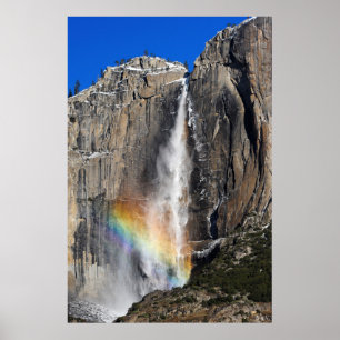 Póster Las cataratas de Yosemite con el arco iris
