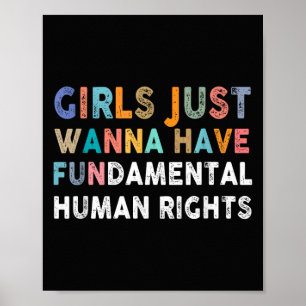Póster Las chicas solo quieren tener derechos humanos fun
