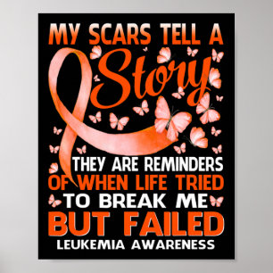 Póster Las cicatrices narran una historia de leucemia y s