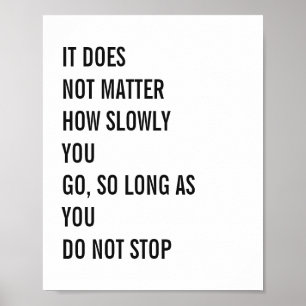 Póster Las citas de motivación Confucio famoso citan 8x10