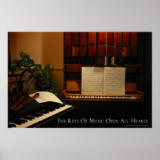 Póster Las claves de la música abren todos los corazones