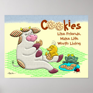 Póster Las cookies hacen que la vida valga la pena vivir