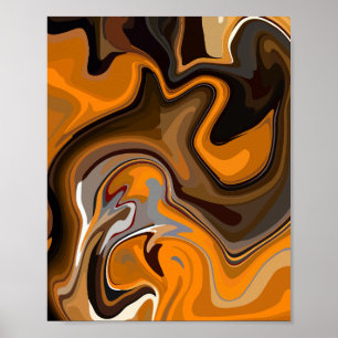 Póster Las Corrientes Cálidas de la Expresión Abstracta