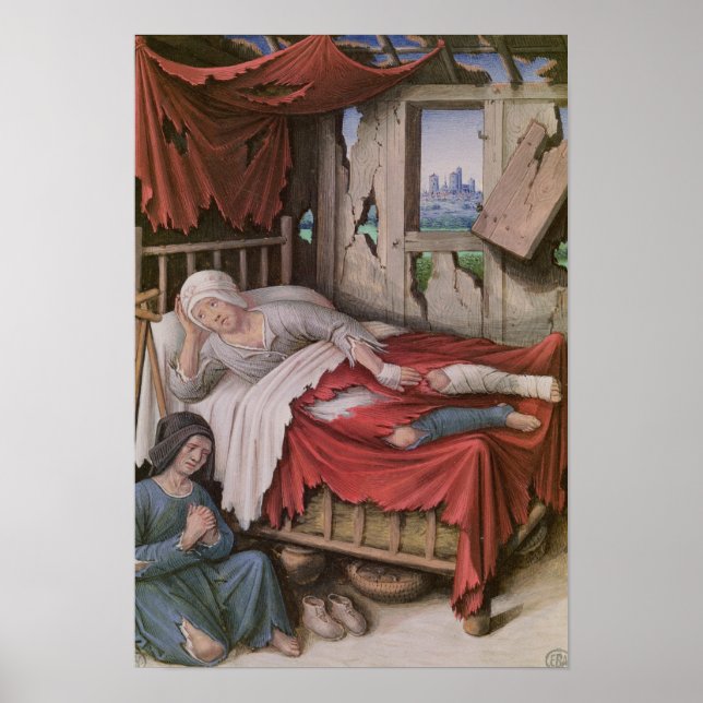 Póster Las cuatro condiciones de la sociedad: pobreza (Frente)