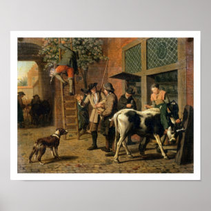 Póster Las cuatro estaciones, otoño (aceite en lona)